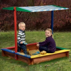 Sandkasten Inkl. Dach, Bunt, 120 X 120 X 120 Cm