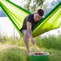 LA SIESTA Singe-Reisehängematte Colibri 3.0, Palm, Nylon, Bis 180 Kg, Reißfest, Leicht -Gartenbedarf Geschäft 3940200282 Single Reisehaengematte Colibri 3 0 palm Nylon Stoff 9 61221