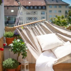 LA SIESTA Doppel-Stabhängematte 'Alisio' -Gartenbedarf Geschäft 3940200311 Doppel Stabhaengematte Alisio Almond wetterbestaendig 1 86062