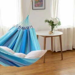 LA SIESTA Hängematte 'Modesta', Lagoon, Single - L 300 X B 140 Cm 8 LA SIESTA Hängematte 'Modesta', Lagoon, Single - L 300 X B 140 Cm -Gartenbedarf Geschäft 3940200328 Single Haengematte Modesta Lagoon Bio Baumwolle 5 106086
