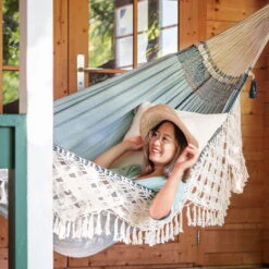 LA SIESTA Kingsize Hängematte 'Bossanova', Fjord -Gartenbedarf Geschäft 3940200349 Kingsize Haengematte Bossanova Fjord Bio Baumwolle 3 106155