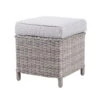 Hocker "Heidelberg", Ca. 40 X 40 X H 45 Cm, Stone Grey, Rattanbaun -Gartenbedarf Geschäft 3950100949 Hocker Heidelberg Koelle ca 40x40xH45cm Auflage royal stone 2 59094