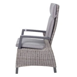 Kölle Sessel 'Bremen', Verstellbare Rückenlehne, Alu, Kunstrattan, 109 X 72 Cm -Gartenbedarf Geschäft 3950100979 Geflechtsessel Bremen Koelle braun inkl Auflage Ruecken verstellbar8 70307