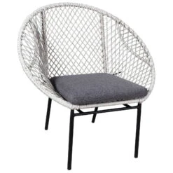 Sitzmöbelgruppe 'Nairobi' Inkl. Auflagen, 4-teilig, Grau -Gartenbedarf Geschäft 3950101014 Alu Geflechtgruppe Nairobi 4tlg grau inkl Kissen 12 86026