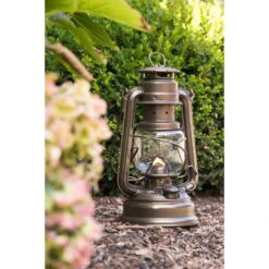 Feuerhand Sturmlaterne 'Baby Special 267', Bronze, 26,5 X 13,5 X 15 Cm -Gartenbedarf Geschäft 3990100191 feuerhand sturmlaterne 3 121593