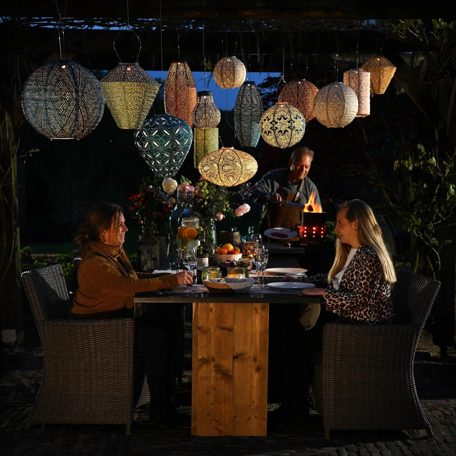 Solarlaterne 'Cylinder 18 Mandela', Petrol, Ø 18 X 33 Cm 10 Solarlaterne 'Cylinder 18 Mandela', Petrol, Ø 18 X 33 Cm – Bild 8