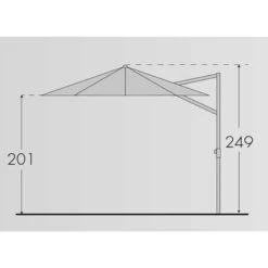 Doppler Pendelschirm 'Ravenna Smart 300', Um 360° Drehbar, Ø 300 Cm -Gartenbedarf Geschäft Ravenna smart 300 Abmessung 67463